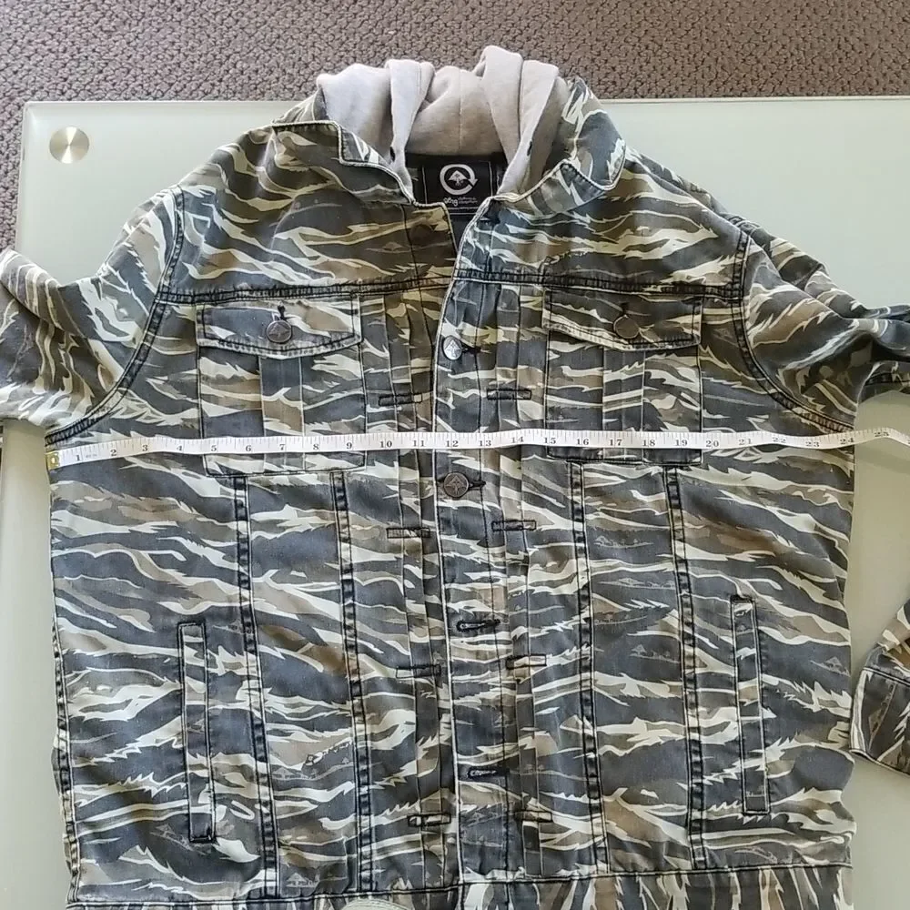 LRG Camo Hoodie Jacket‎ Gorpcore Adventurecore Size XL